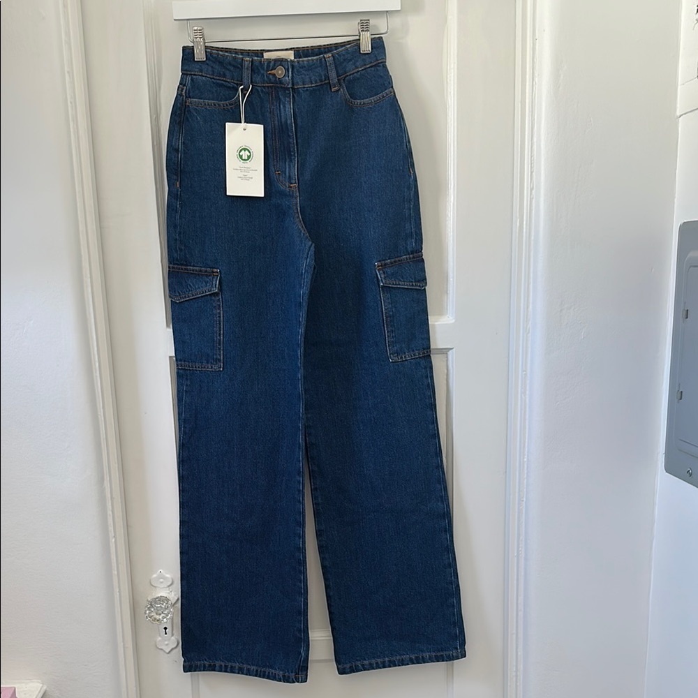 Sezane High Waist Cargo Jeans - Picture 5 of 12